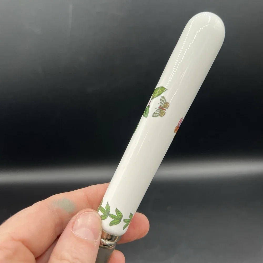 Portmeirion‎ Botanic garden Serrated Bread Knife Floral Design Porcelain Handle